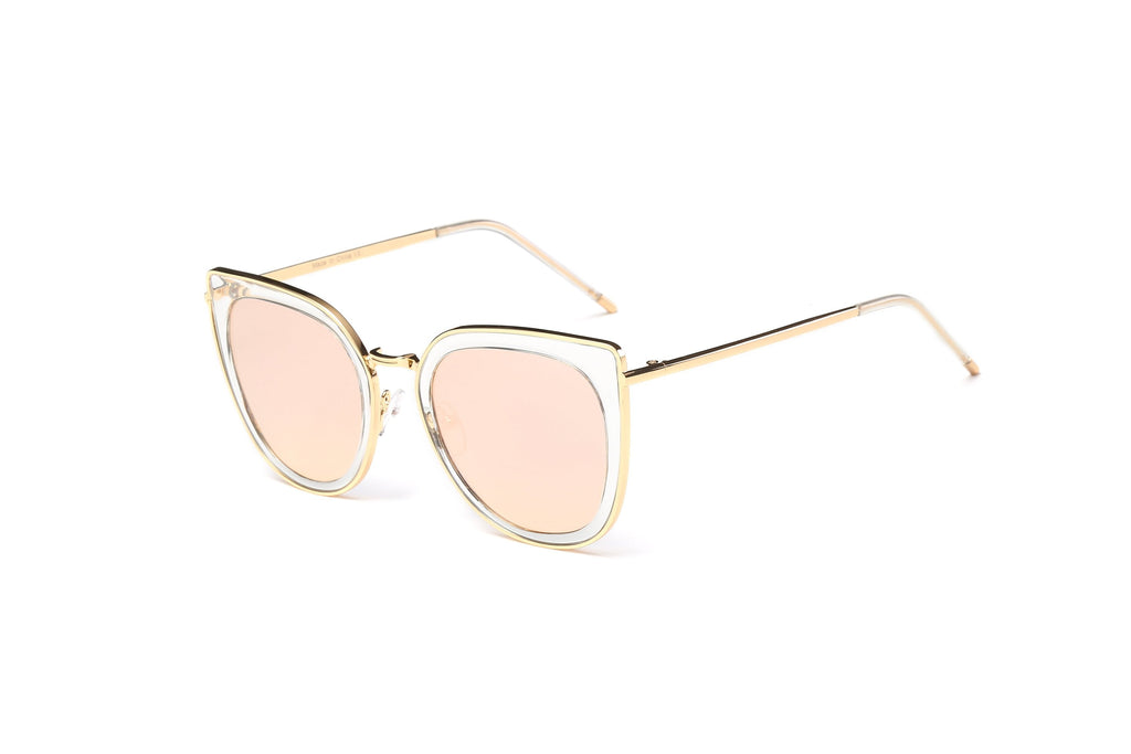 Oversized Round Cat Eye Sunglasses Women Polarized UV400