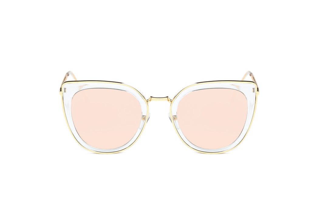Oversized Round Cat Eye Sunglasses Women Polarized UV400