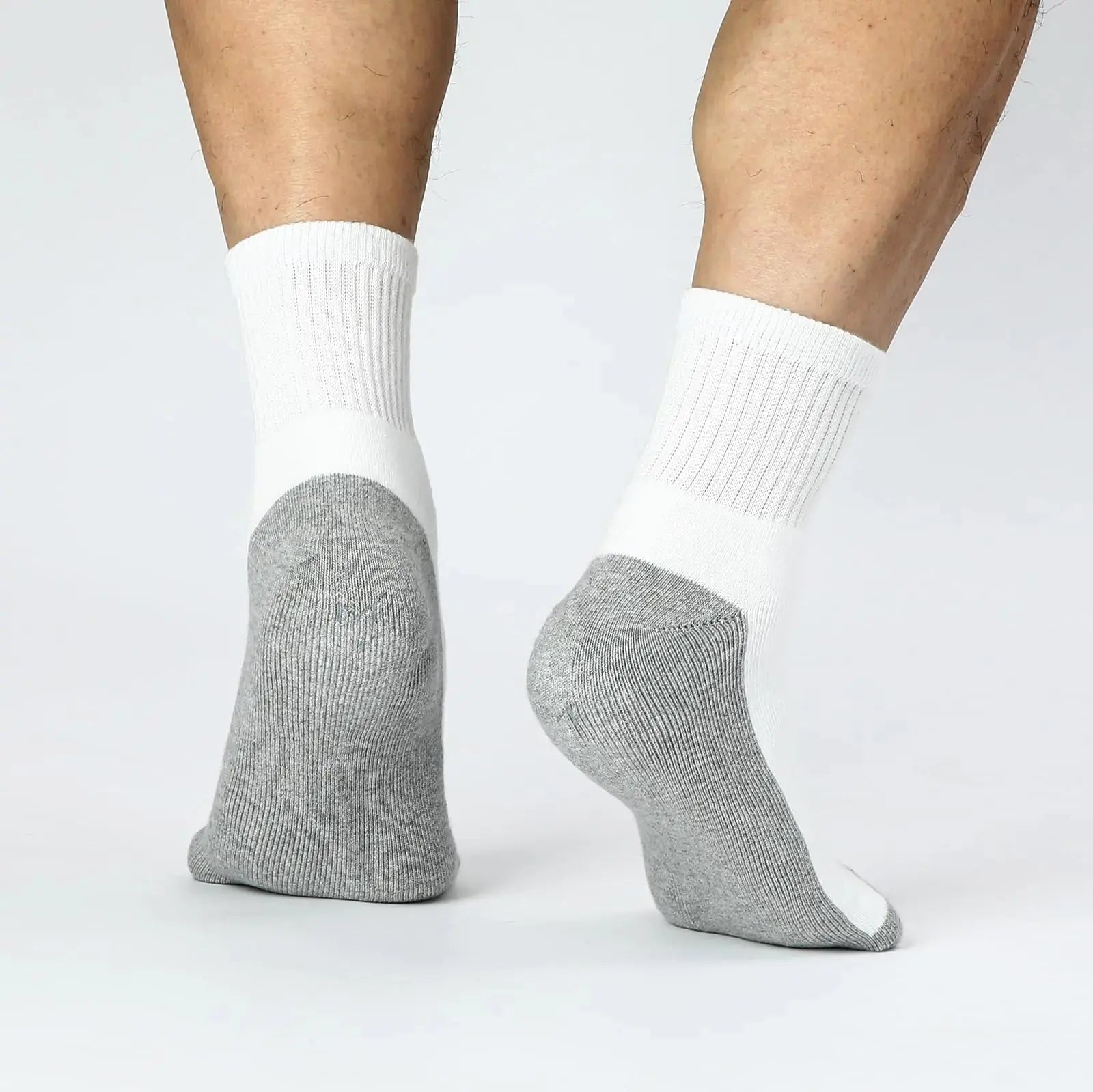 WANDER Men's Athletic Ankle Socks 3/8 Pairs - Thick Cushion Running Socks for Men & Women