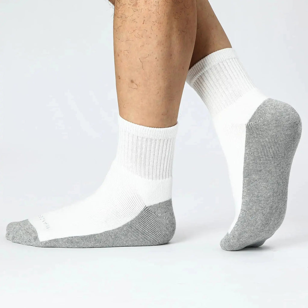 WANDER Men's Athletic Ankle Socks 3/8 Pairs - Thick Cushion Running Socks for Men & Women