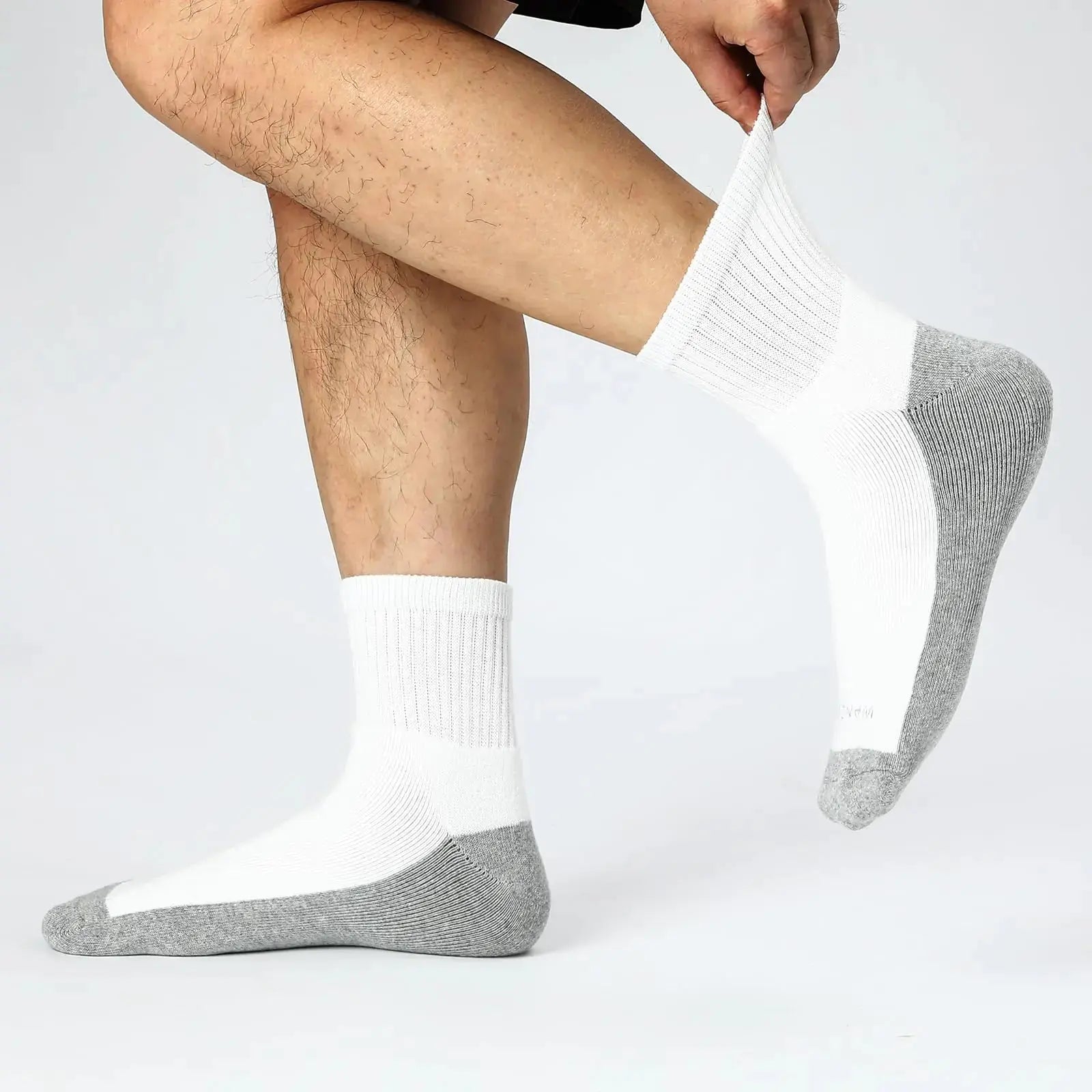 WANDER Men's Athletic Ankle Socks 3/8 Pairs - Thick Cushion Running Socks for Men & Women