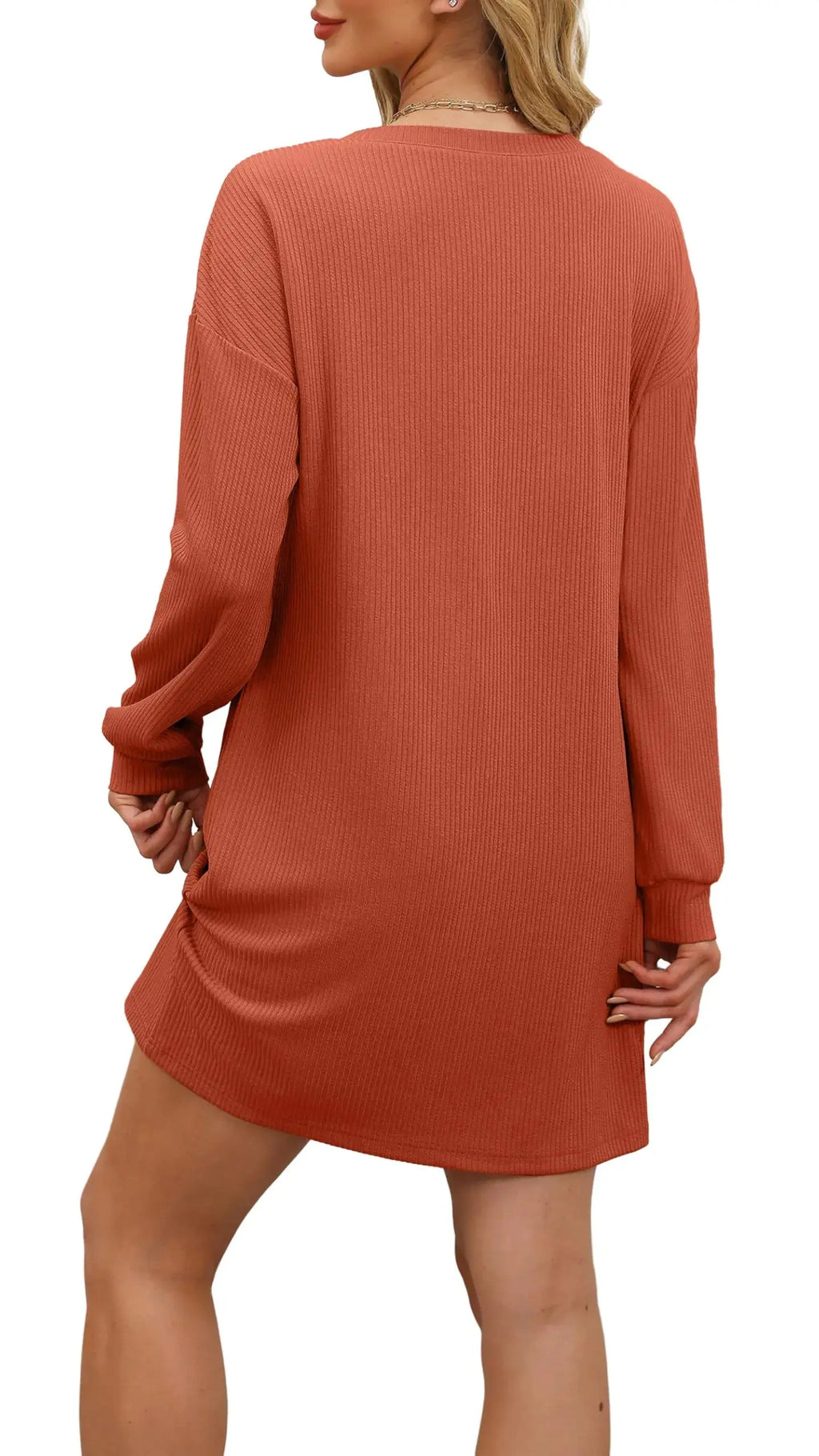 WIHOLL Women's Long Sleeve Loose-Fit Mini Dress with Pockets – Fall 2024 Fashion