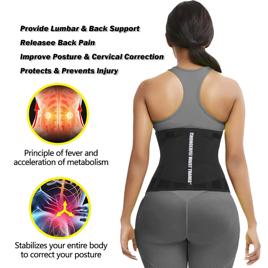 Waist Trainer Belt for Women Man - Waist Trimmer Ab Belt