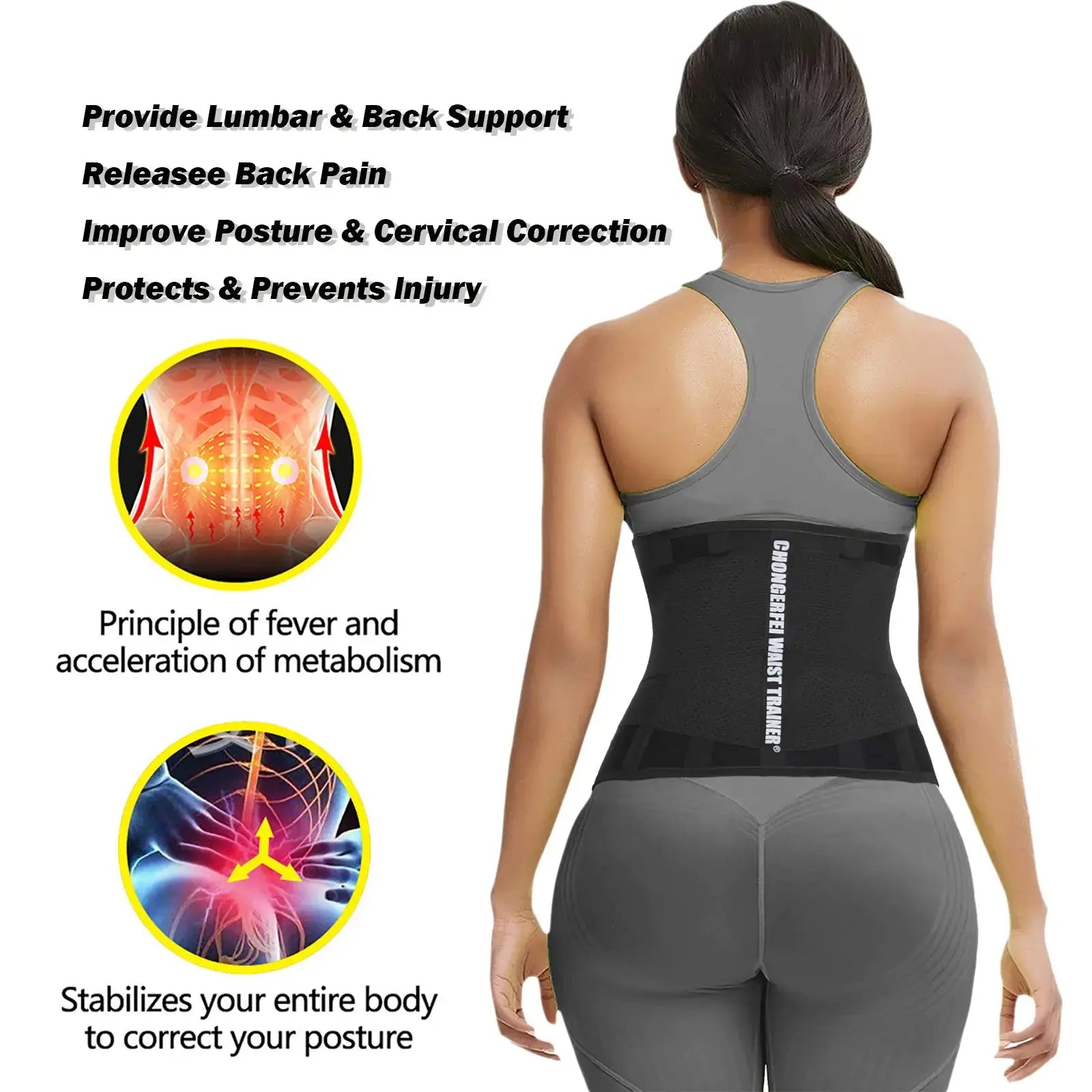 Waist Trainer Belt for Women Man - Waist Trimmer Ab Belt