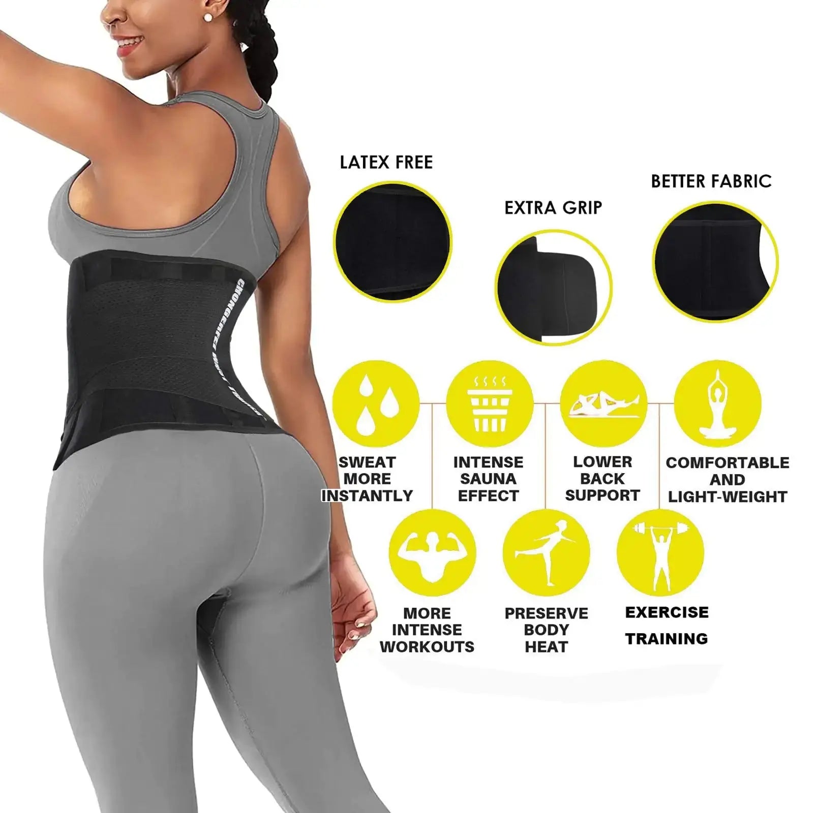 Waist Trainer Belt for Women Man - Waist Trimmer Ab Belt