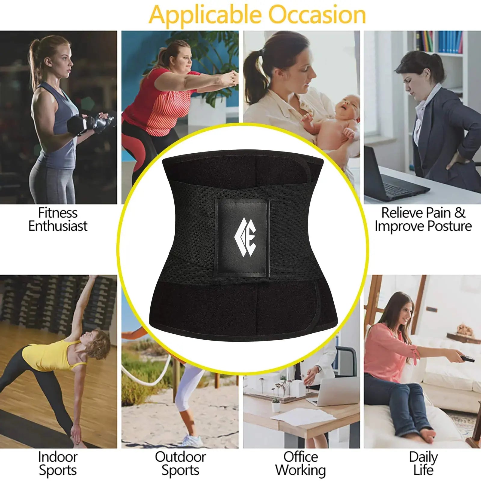 Waist Trainer Belt for Women Man - Waist Trimmer Ab Belt
