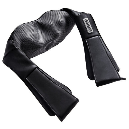 Costway Shiatsu Back and Neck Massager Kneading Shoulder Massage Pillow with Heat Straps