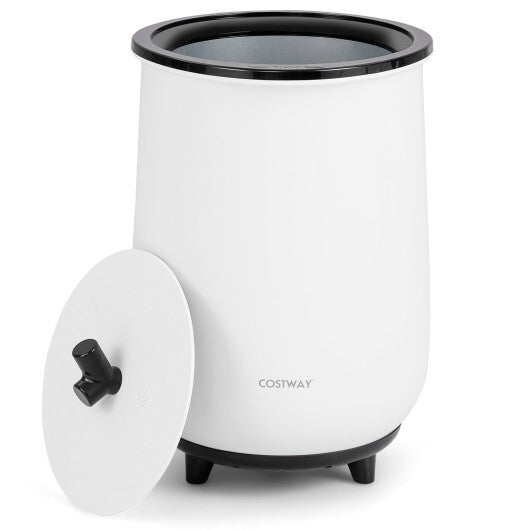 Costway 23L Large Luxury Bucket-Style Towel Warmer with Fragrant Disc Holder-Black