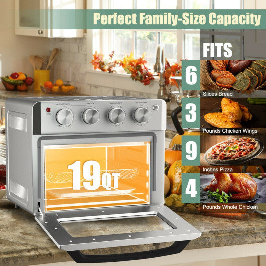 Costway Dehydrate Convection Air Fryer Toaster Oven with 5 Accessories