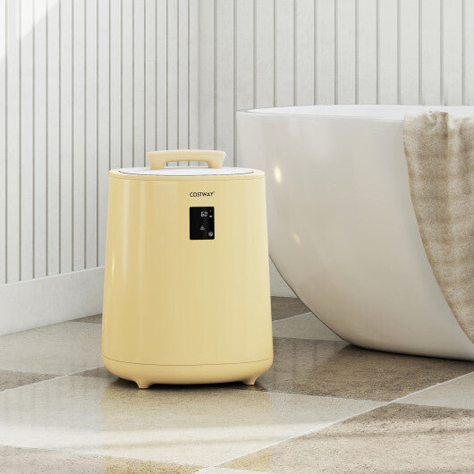 Costway 18L Large Towel Warmer with LED Display and Auto Shut off Yellow