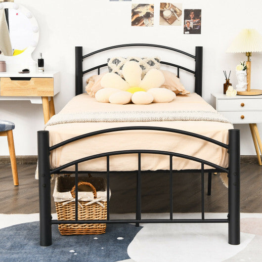 Costway Modern Platform Bed with Headboard and Footboard-Twin size