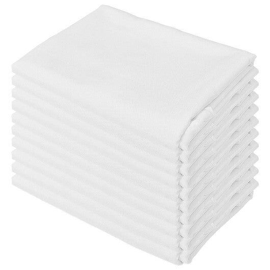 Costway 10 Pieces 120 Inch Home Restaurant Polyester Round Tablecloth