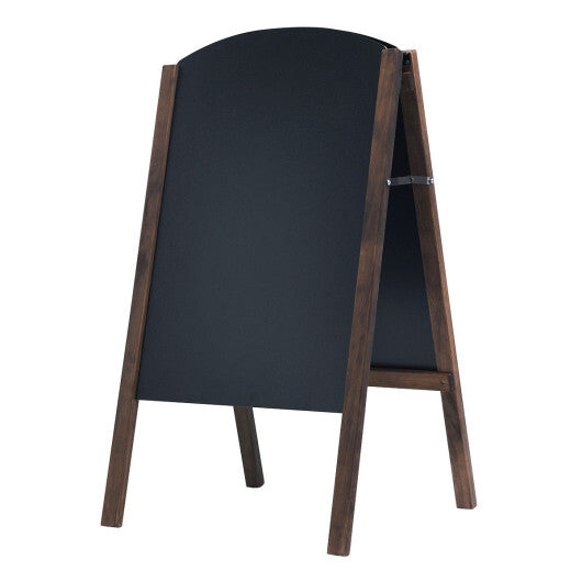 Costway 31.5" Wood A-Frame Chalkboard Menu Sign Board Sidewalk Wedding Signage