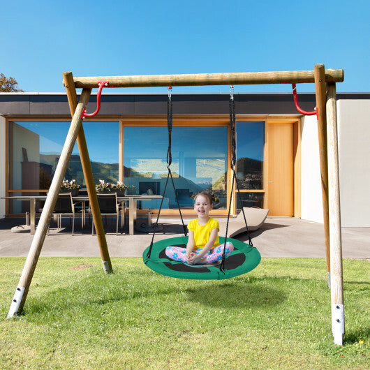 Costway 40" Flying Saucer Tree Swing Indoor Outdoor Play Set Swing for Kids Dark Green