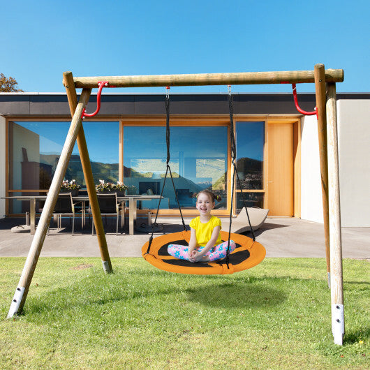 Costway 40" Flying Saucer Tree Swing Indoor Outdoor Play Set Swing for Kids Yellow