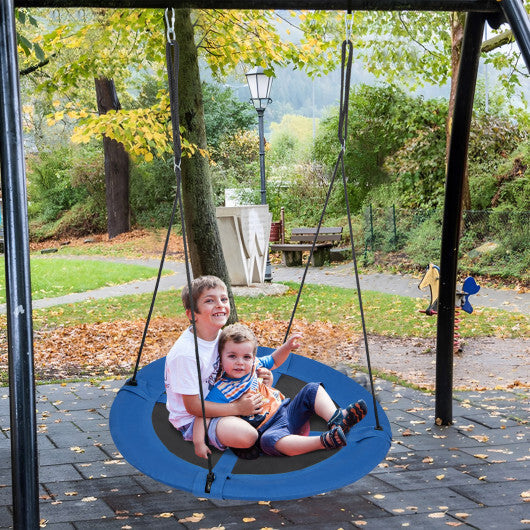 Costway 40" Flying Saucer Tree Swing Indoor Outdoor Play Set Swing for Kids Blue Rocket