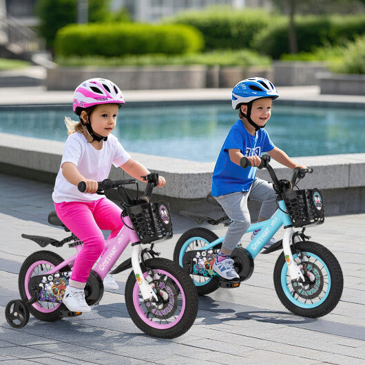 Costway 12 Inch Kids Bike for 3-4 Years Old Sport Bicycle with Adjustable Handlebar and Saddle-12 inches