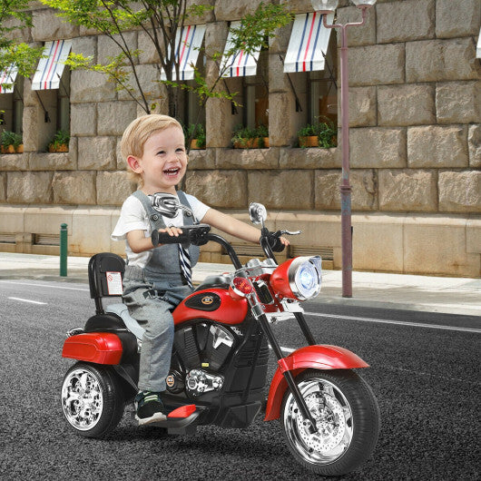 Costway 3 Wheel Kids Ride On Motorcycle 6V Battery Powered Electric Toy Red