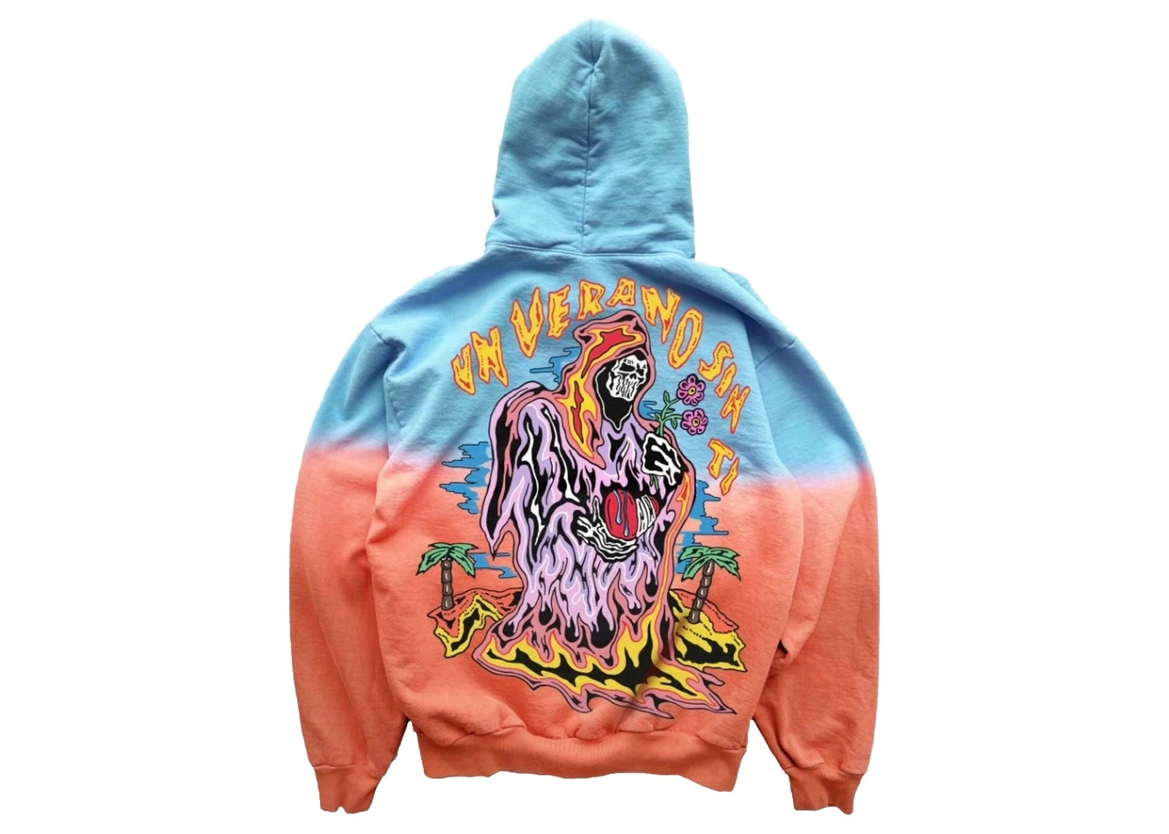 Warren Lotas Bad Bunny Un Verano Sin Ti Ombre Hoodie Blue