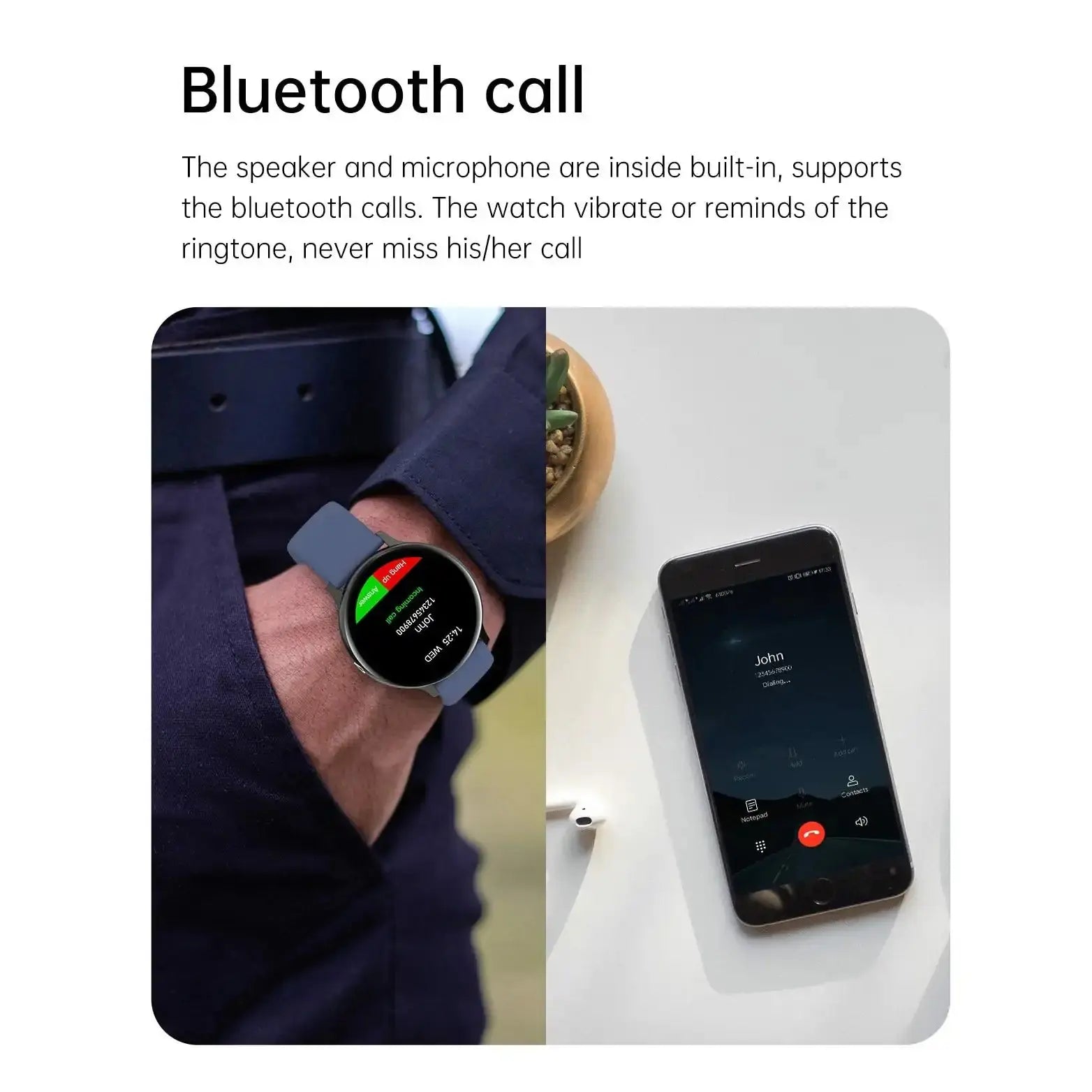 Waterproof 4G Rom Smartwatch | Full-Touch Dial & Advanced Fitness Tracker
