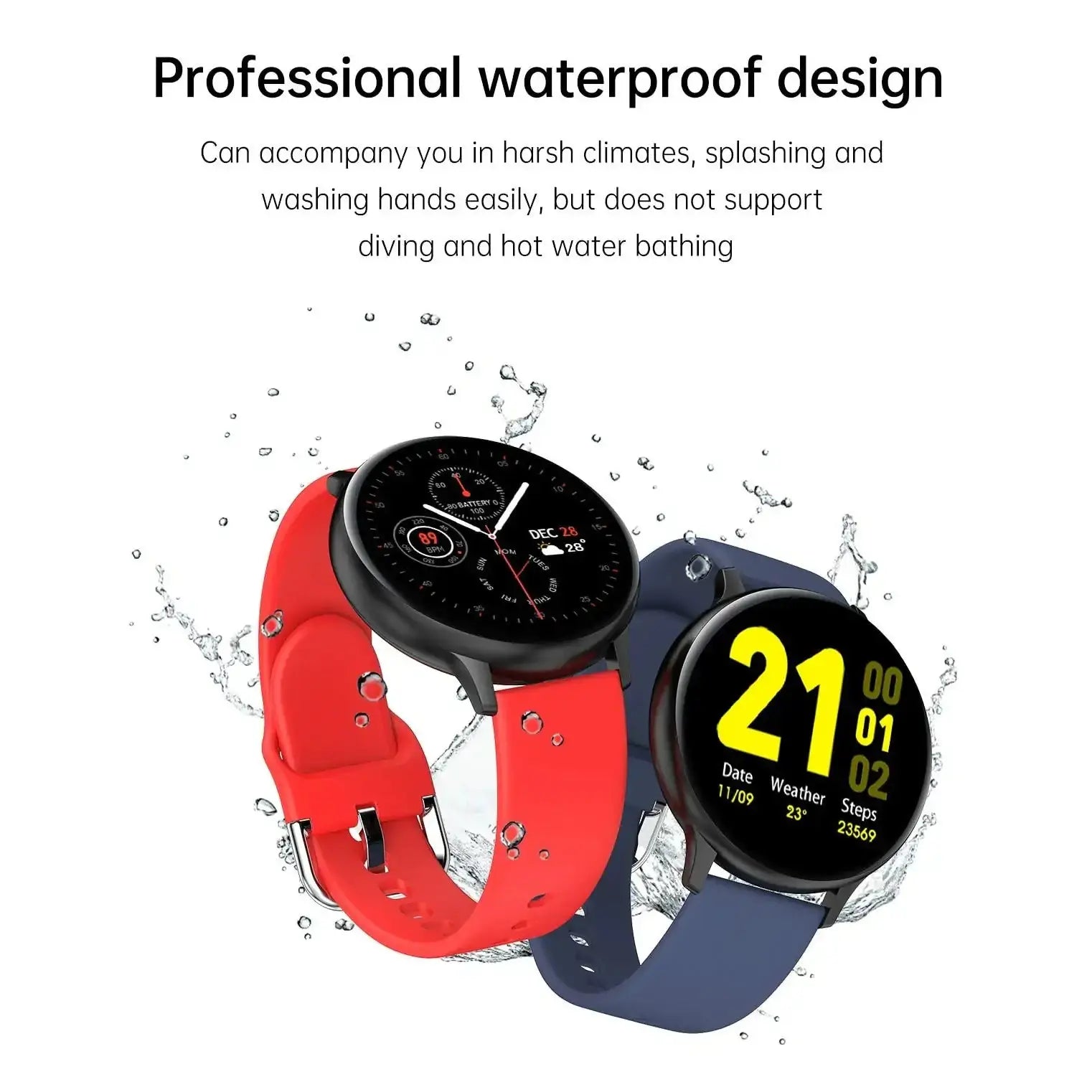 Waterproof 4G Rom Smartwatch | Full-Touch Dial & Advanced Fitness Tracker
