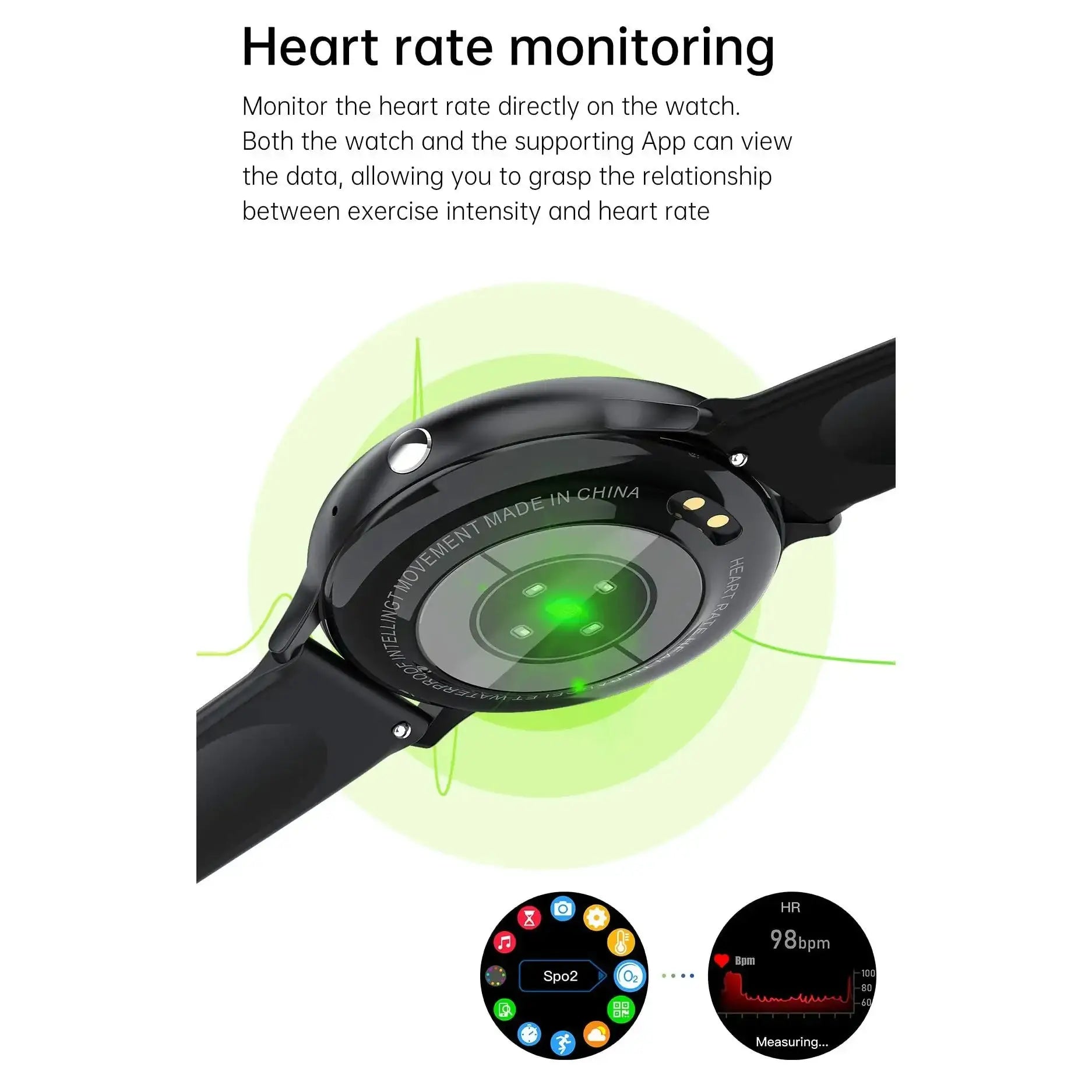 Waterproof 4G Rom Smartwatch | Full-Touch Dial & Advanced Fitness Tracker