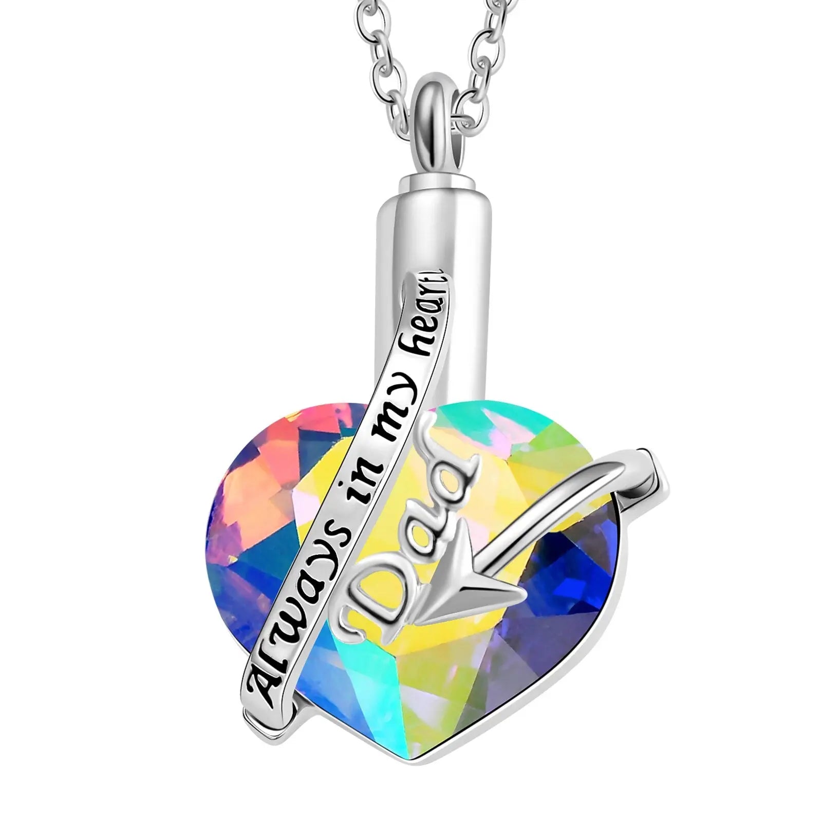 White Gold Plated Urns Pendant Necklace