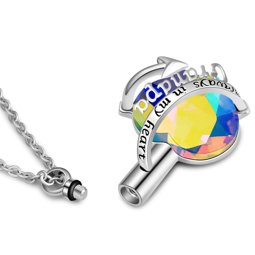 White Gold Plated Urns Pendant Necklace