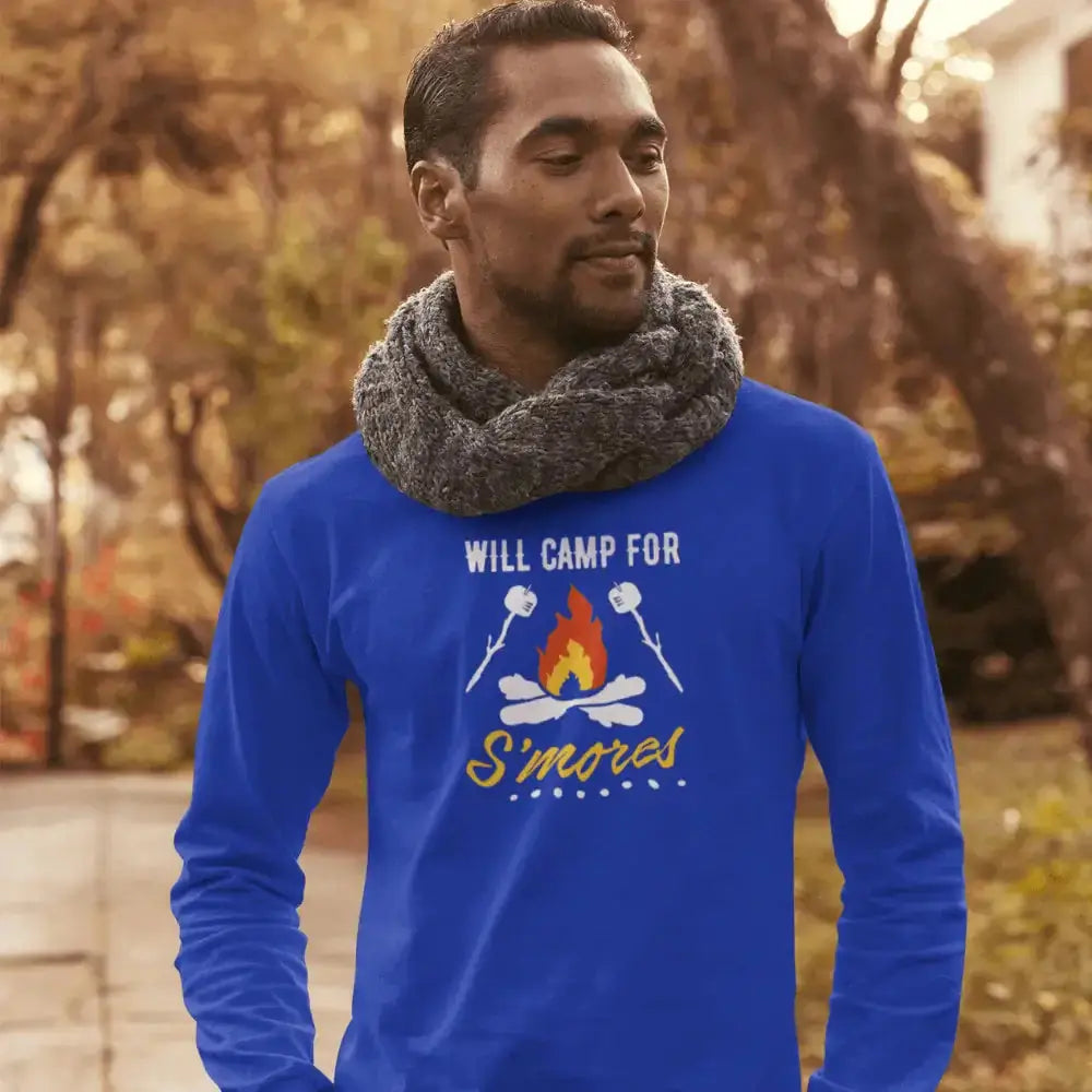 Will Camp For Smores Men Long Sleeve