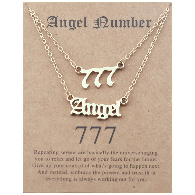 Woman Fashion Choker Necklace - Gold Chain with Angel Pendant