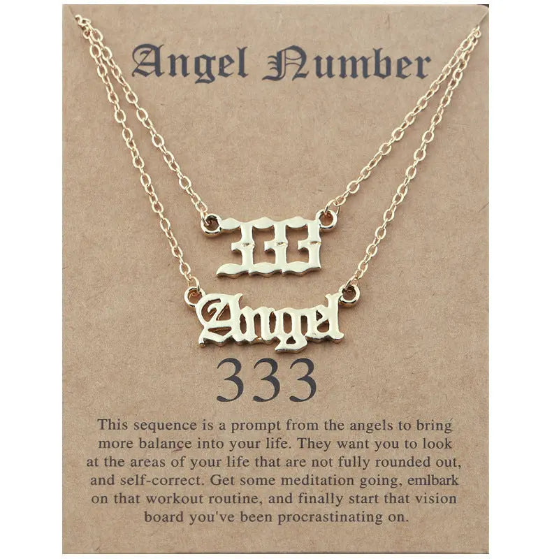 Woman Fashion Choker Necklace - Gold Chain with Angel Pendant