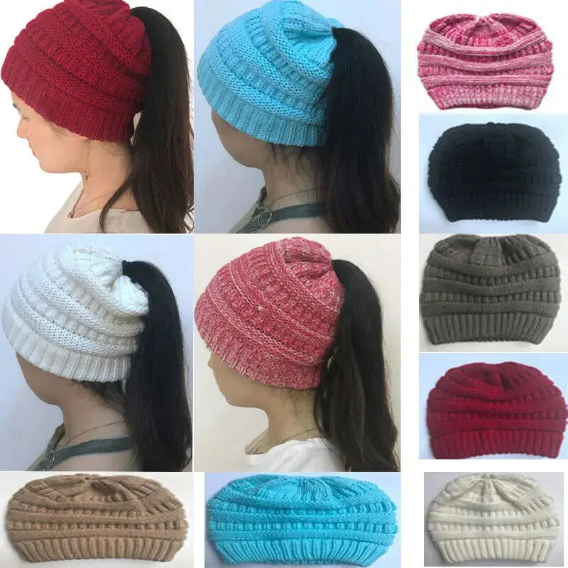 Women Beanietail Messy High Bun Ponytail