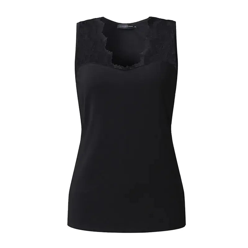 Women Blouse Spring Summer Vest Lace