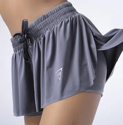 Women Flowy Running Yoga Workout Shorts with Elastic Waistband