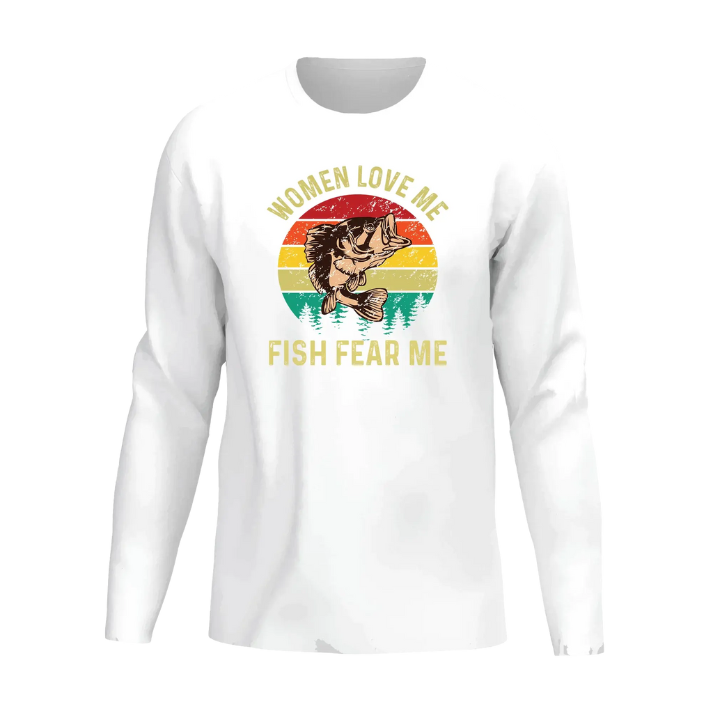 Women Love Me Fish Hate Me Men Long Sleeve Shirt