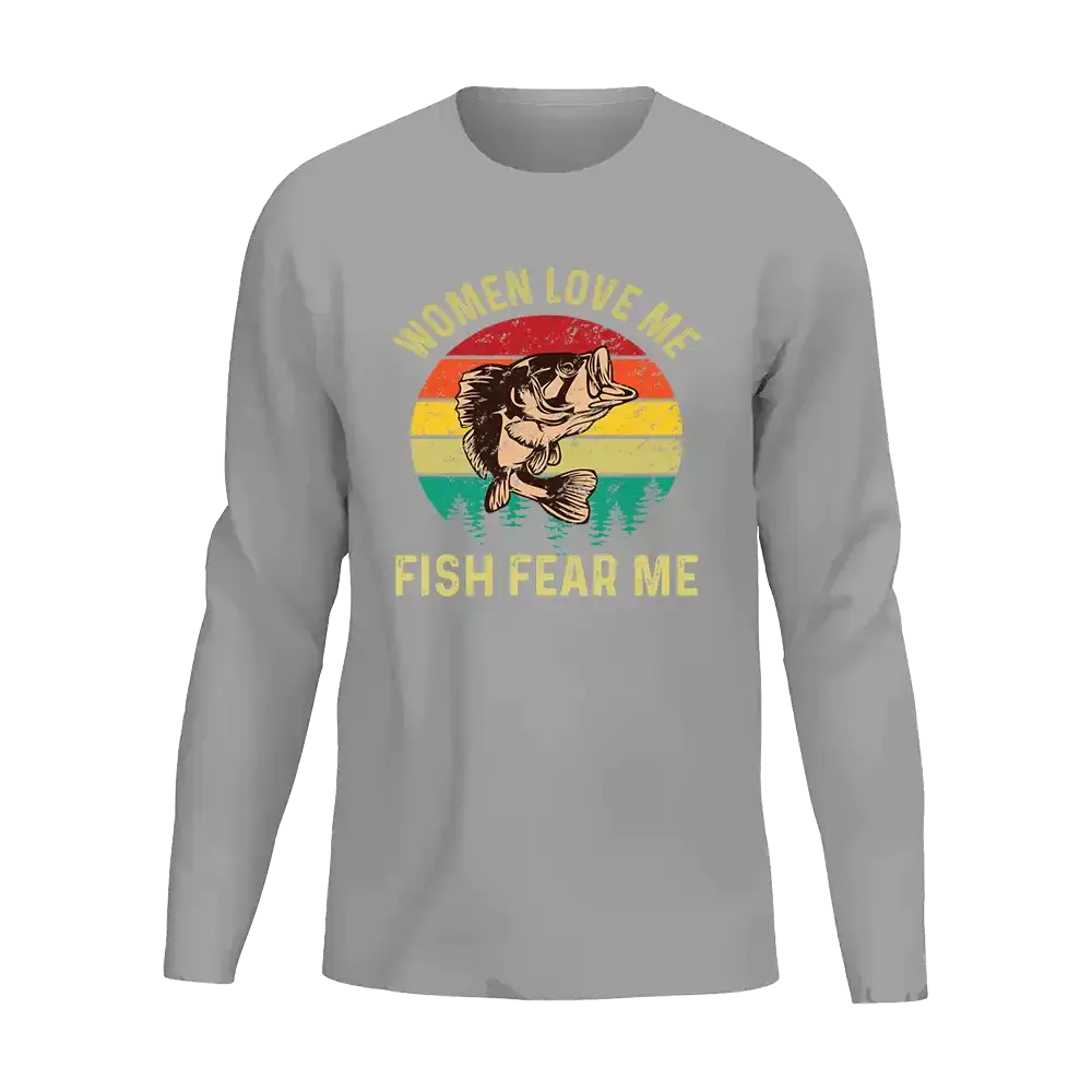 Women Love Me Fish Hate Me Men Long Sleeve Shirt