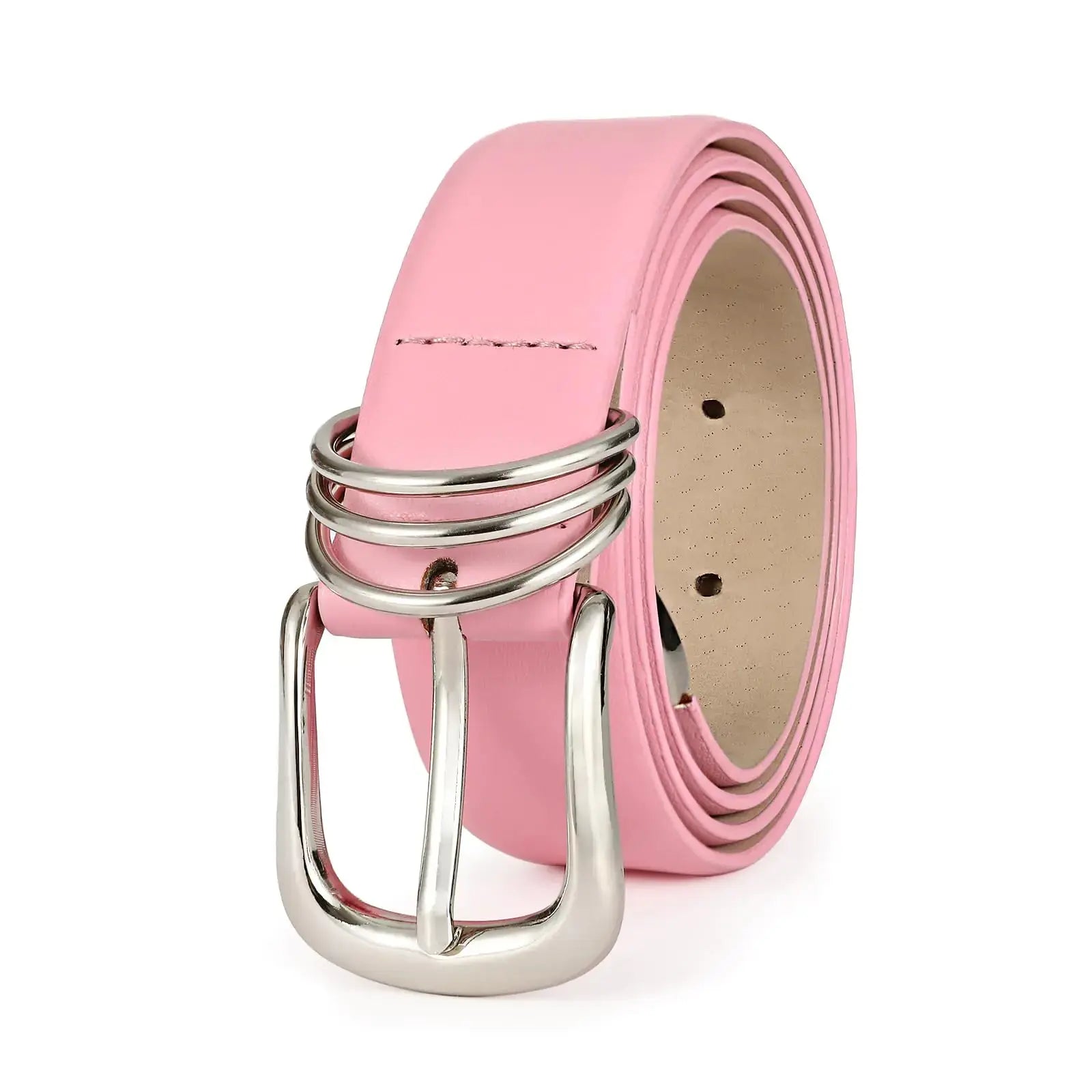 Women's Leather Belts with Gold Buckle - Leather Waist Belt | Elegant Ladies Belts for Jeans Dress & Casual Wear