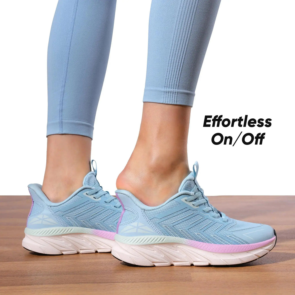 Women's Slip-On Walking Shoes | Running Active Cushion Non-Slip Sneakers | Athletic Gym Workout Cross Training Shoes