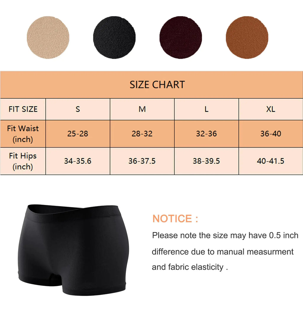 Womens Boyshorts Underwear Seamless Boxer Briefs Full Coverage Soft Stretch Boxer Shorts For Women