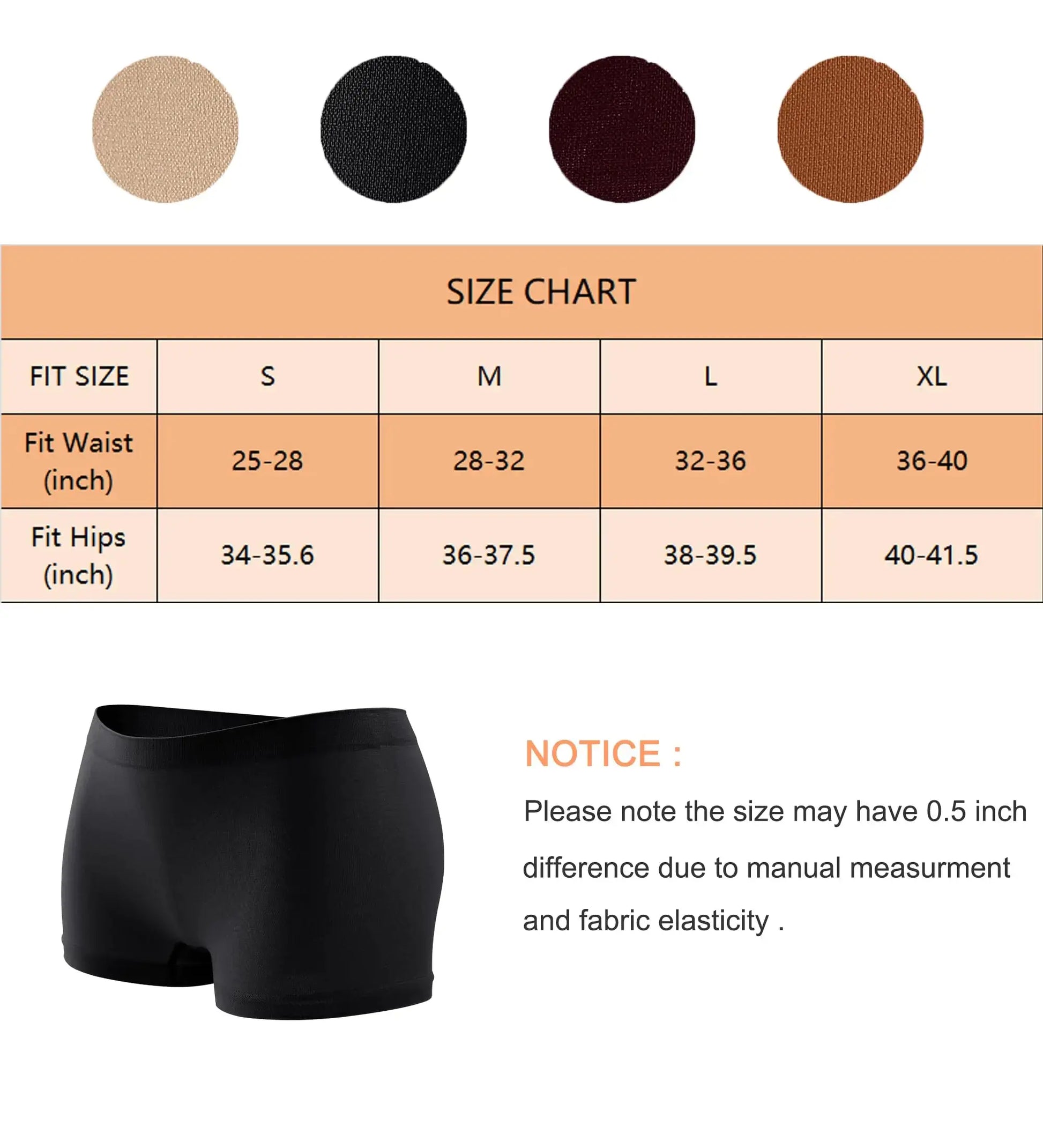 Womens Boyshorts Underwear Seamless Boxer Briefs Full Coverage Soft Stretch Boxer Shorts For Women