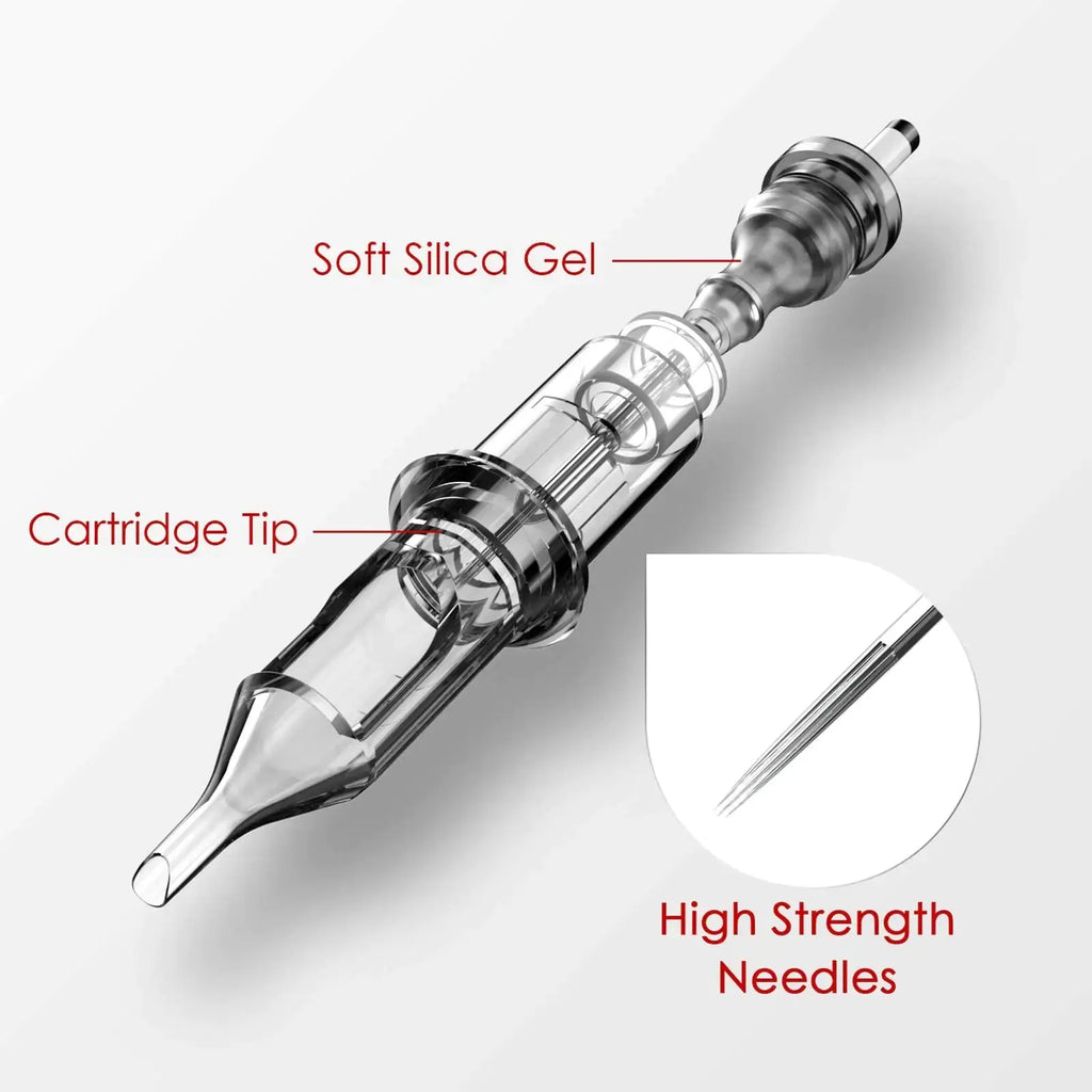 Wormhole Tattoo Cartridge Needles - 50pcs Assorted Tattoo Needle