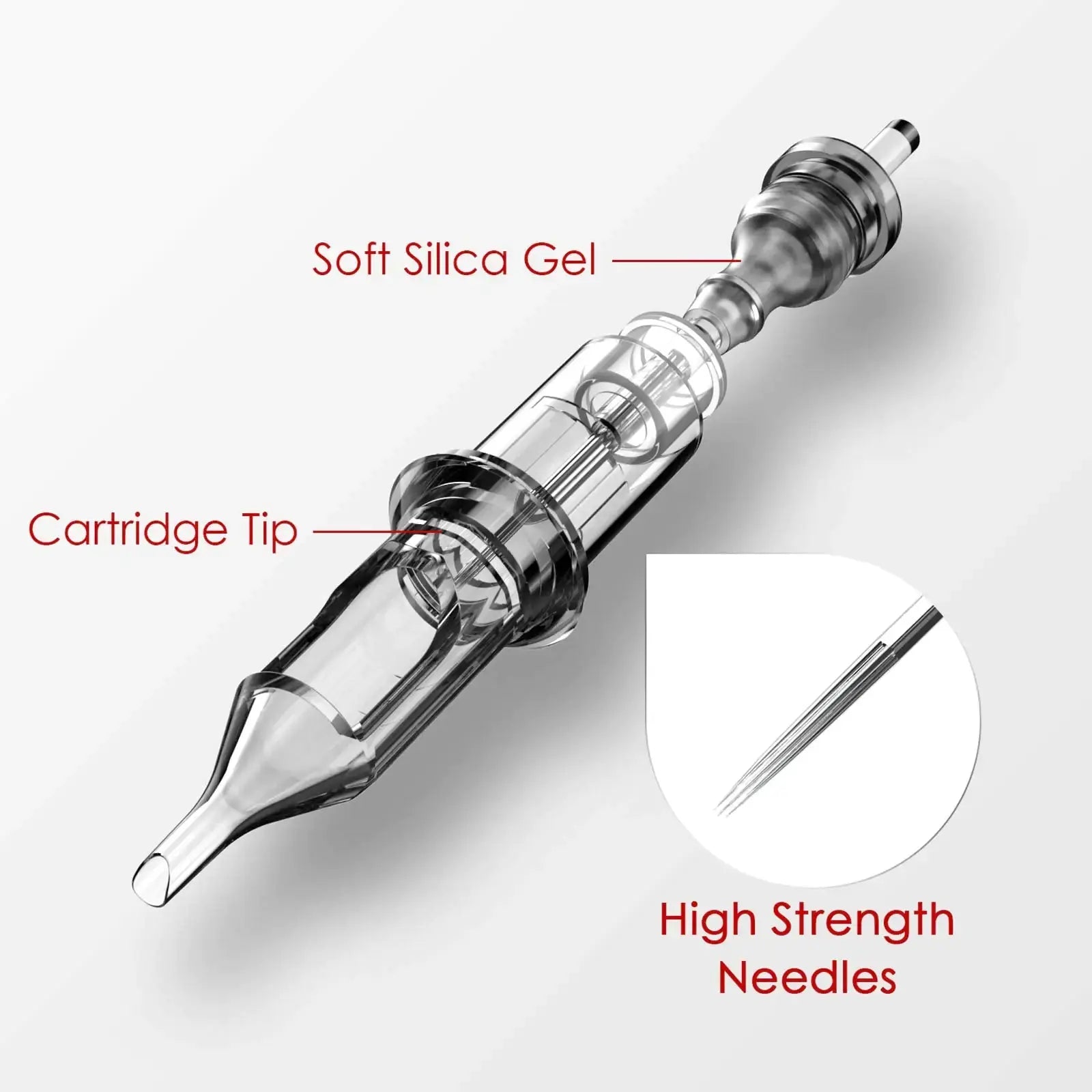 Wormhole Tattoo Cartridge Needles - 50pcs Assorted Tattoo Needle