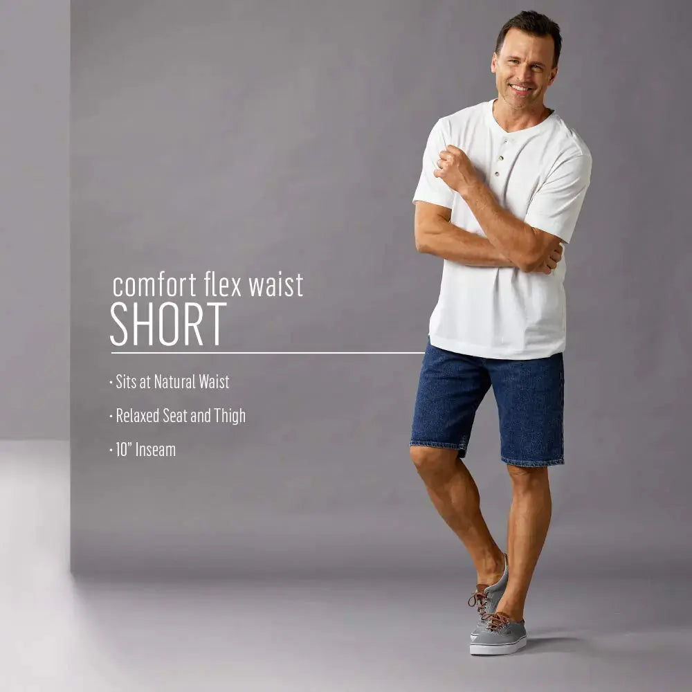 Wrangler Authentics mens Comfort Flex Waistband Shorts 36 Flex Dark