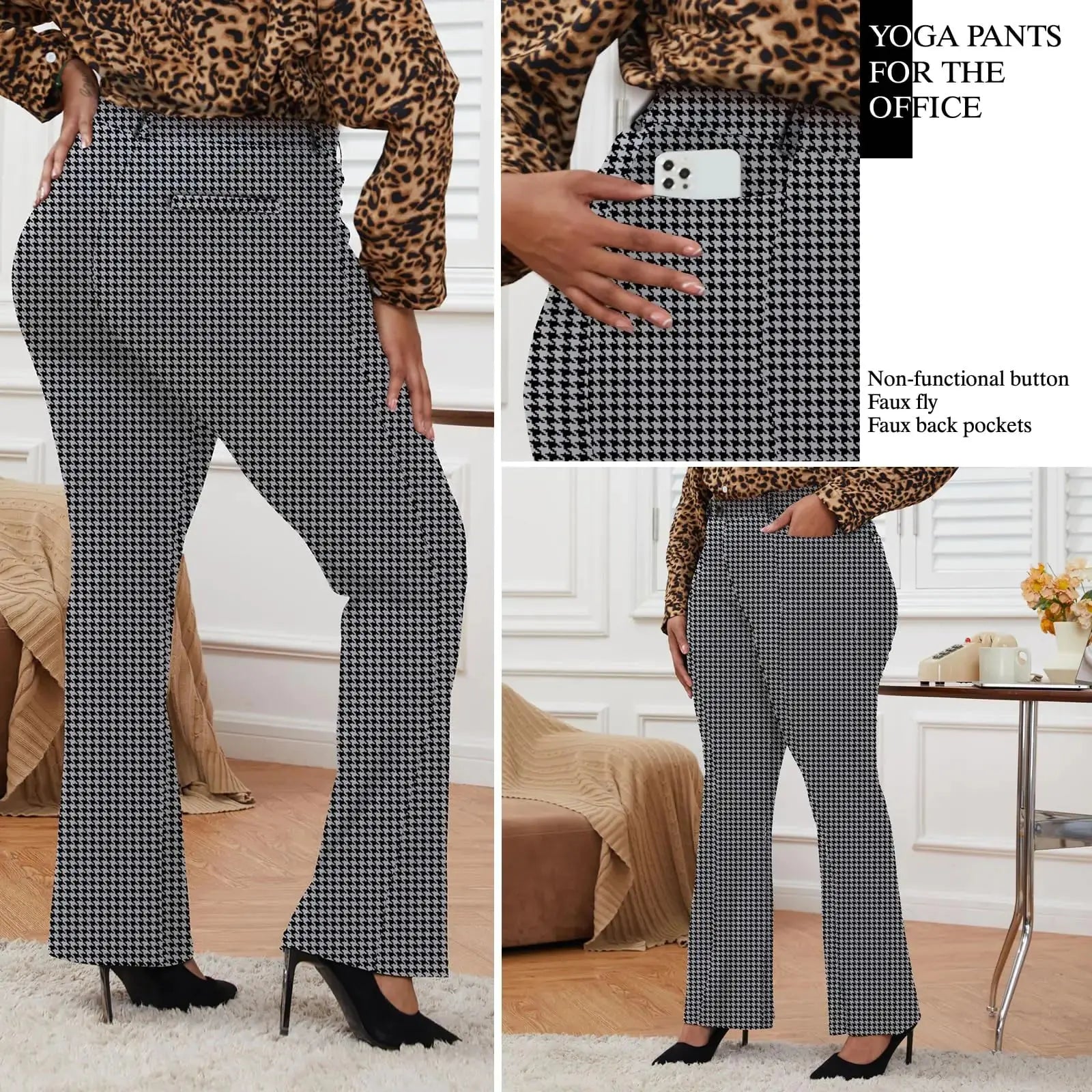Wrinkle-Free Stretch Dress Plus Size Pants for Women | Pull-on Comfort Office Pant
