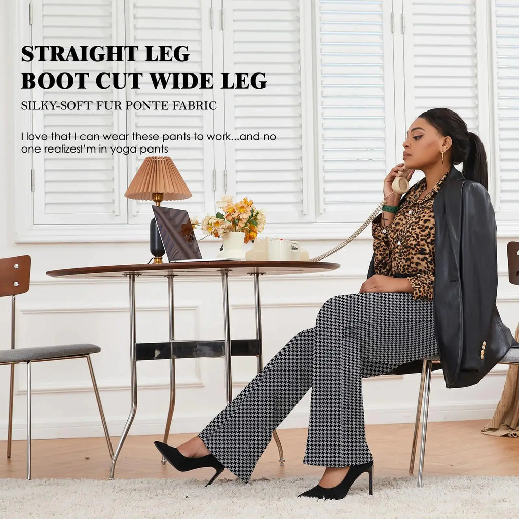 Wrinkle-Free Stretch Dress Plus Size Pants for Women | Pull-on Comfort Office Pant