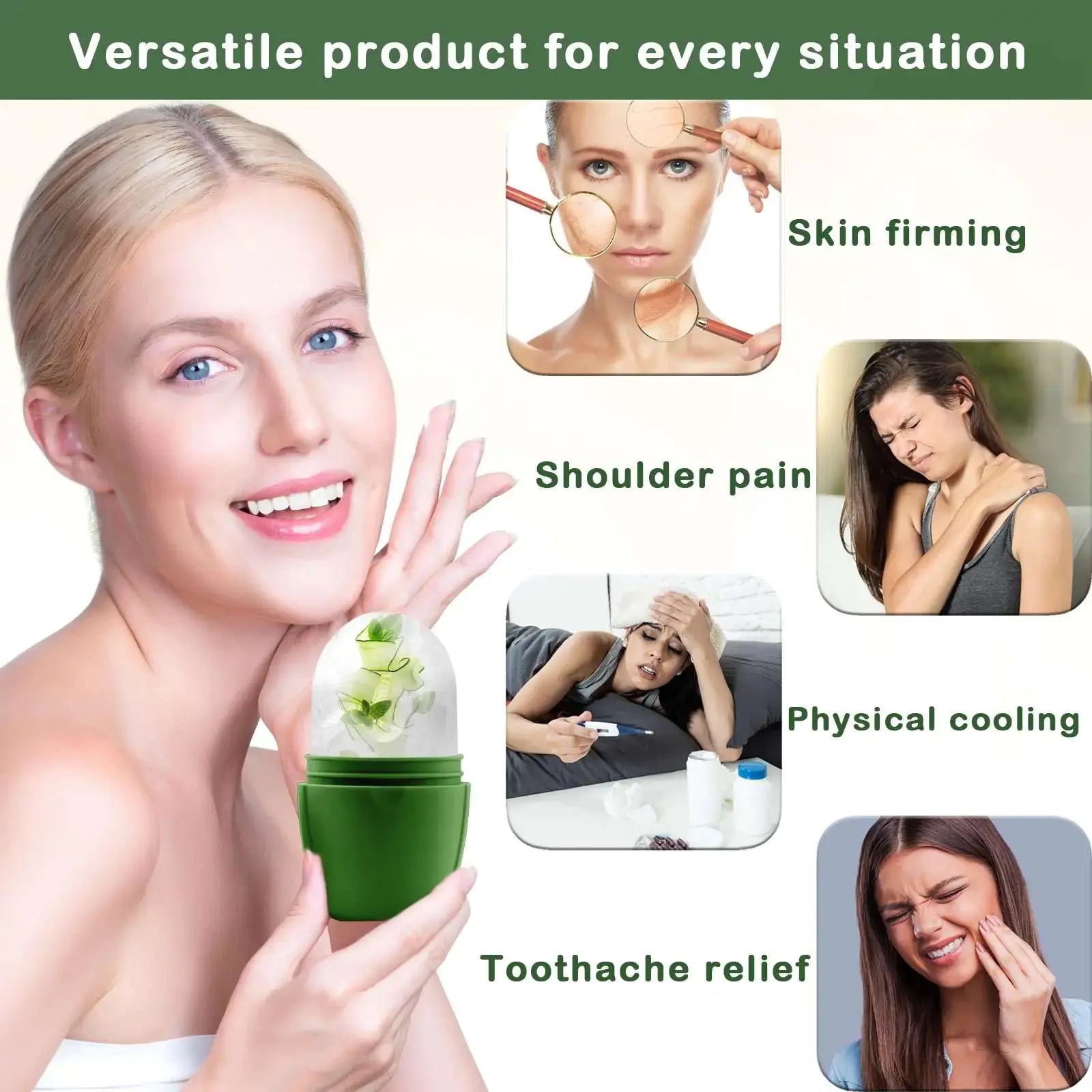 XHJRI Ice Face Roller Massager