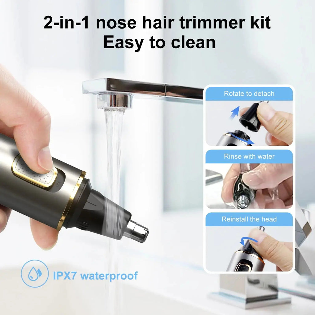 XOOMRSCP Nose Hair Trimmer for Men - Painless USB Rechargeable Facial, Ear & Nose Hair Trimmer