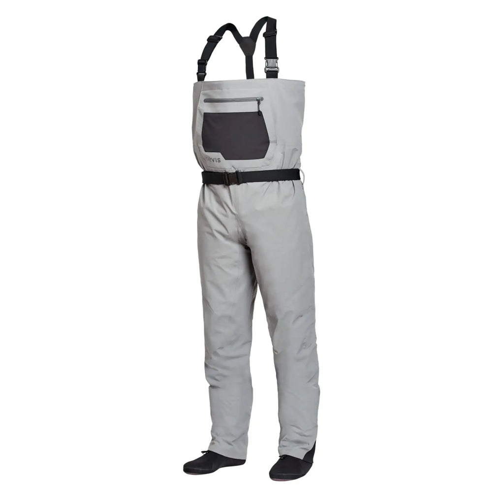 Orvis Clearwater Chest Waders for Men - Waterproof Fly Fishing Waders with Neoprene Booties External Storage Pocket Stone - X-Large Short