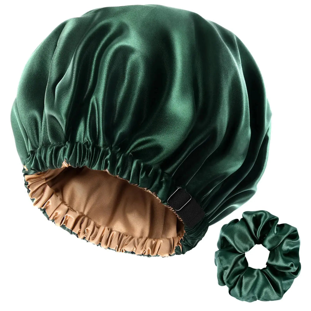 YANIBEST Satin Bonnet Silk Bonnet Adjustable Hair Bonnet for Sleeping Hair Bonnets for Women Curly Natural Hair One Size Brown