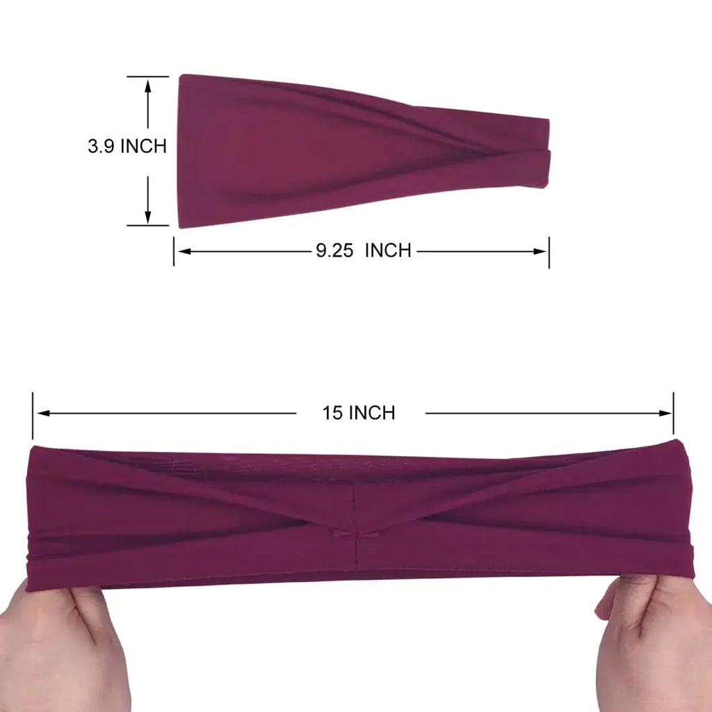 YONUF Fashion Wide Headbands For Women - Yoga Workout Hair Accessories